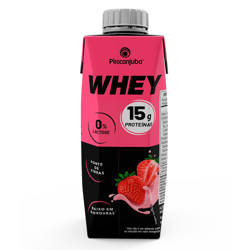 BEBIDA LÁCTEA WHEY 15GR ZERO LACTOSE MORANGO PIRACANJUBA 