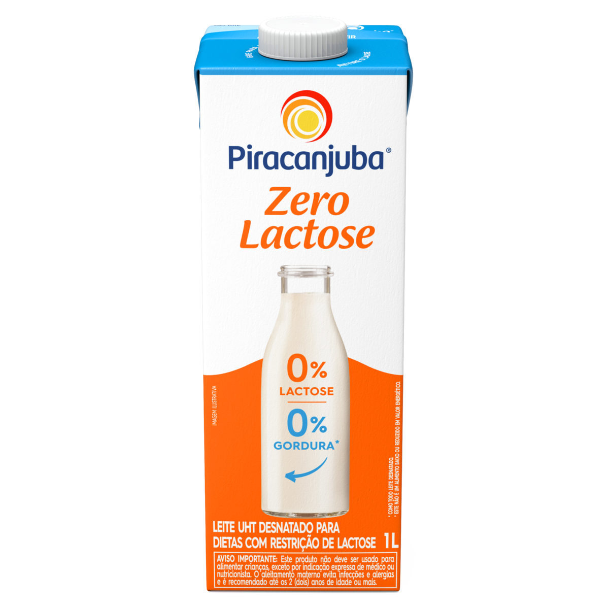 LEITE ZERO LACTOSE DESNATADO TIPO EDGE PIRACANJUBA