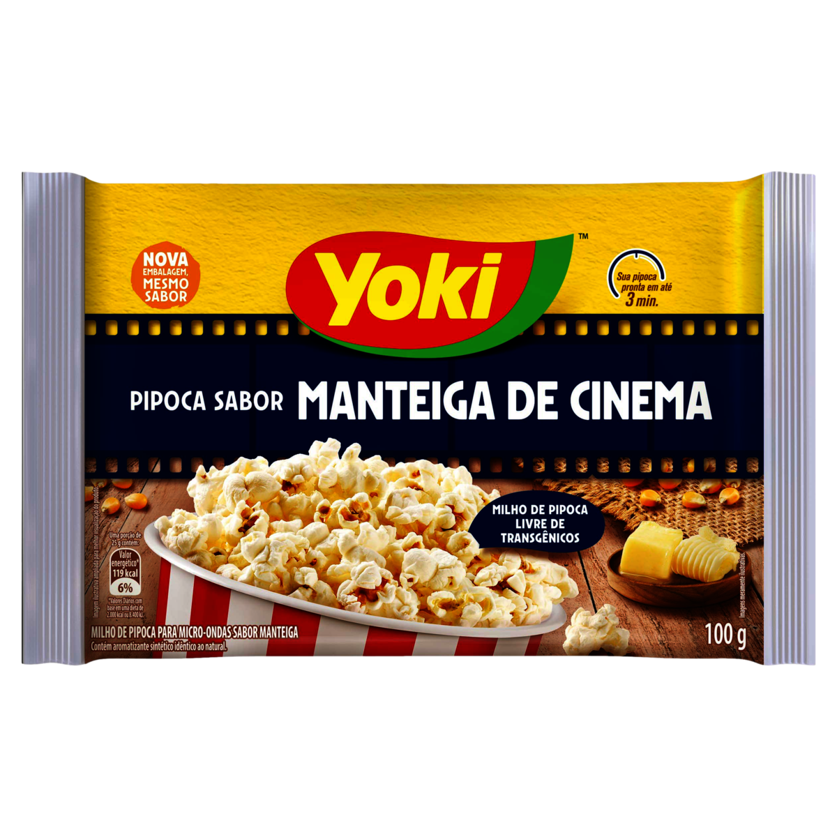 PIPOCA MICROONDAS MANTEIGA CINEMA YOKI 