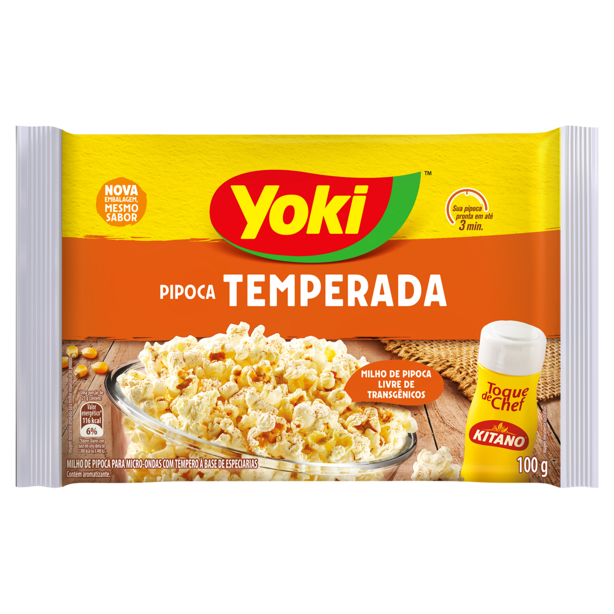 PIPOCA MICROONDAS TOQUE DE CHEFE YOKI 