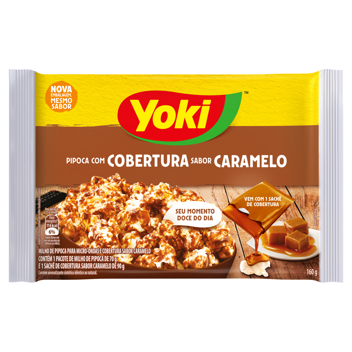 PIPOCA MICROONDAS CARAMELO YOKI 