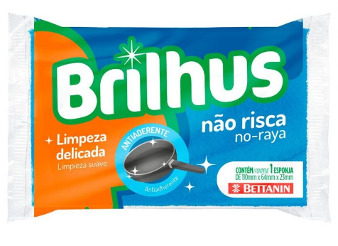 ESPONJA DUPLA FACE NÃO RISCA BRILHUS