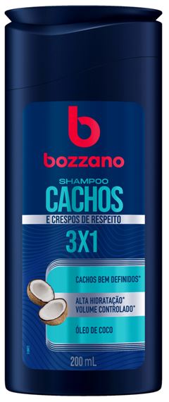 SHAMPOO CACHOS 3X1 ÓLEO DE COCO BOZZANO 