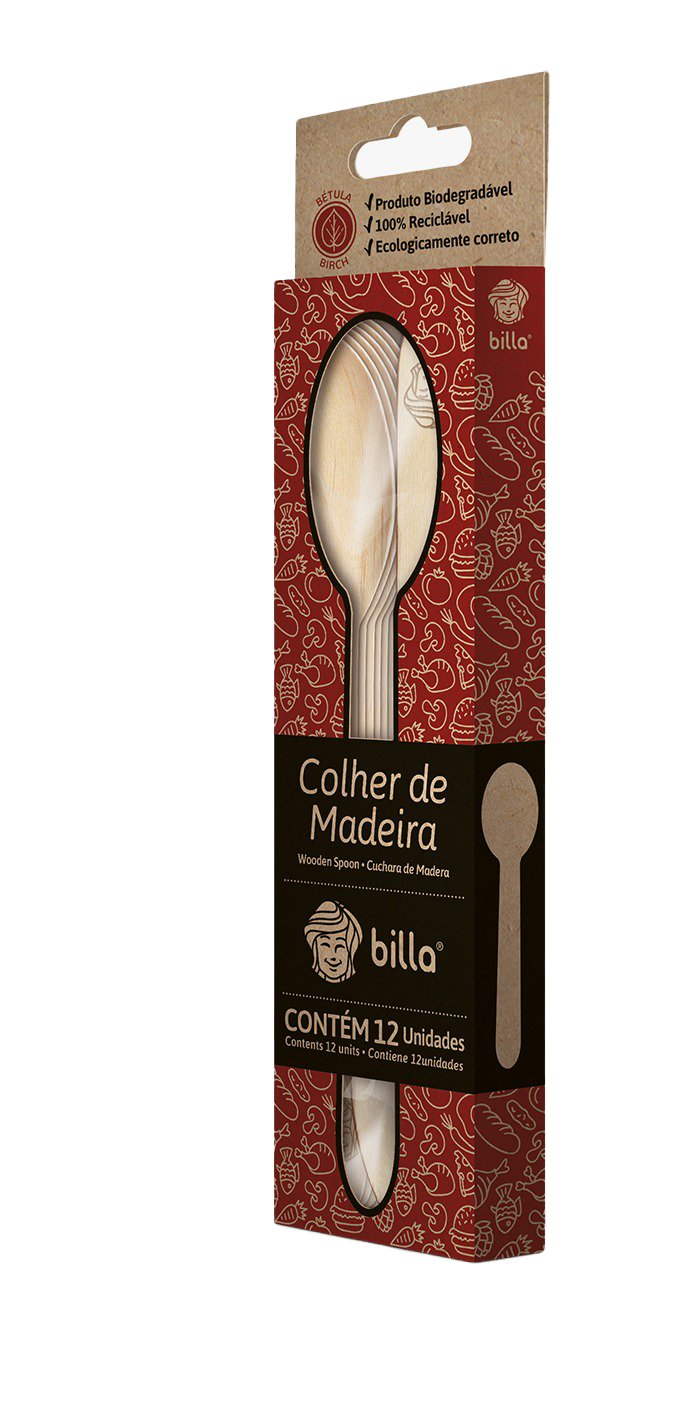 COLHER MADEIRA BILLA