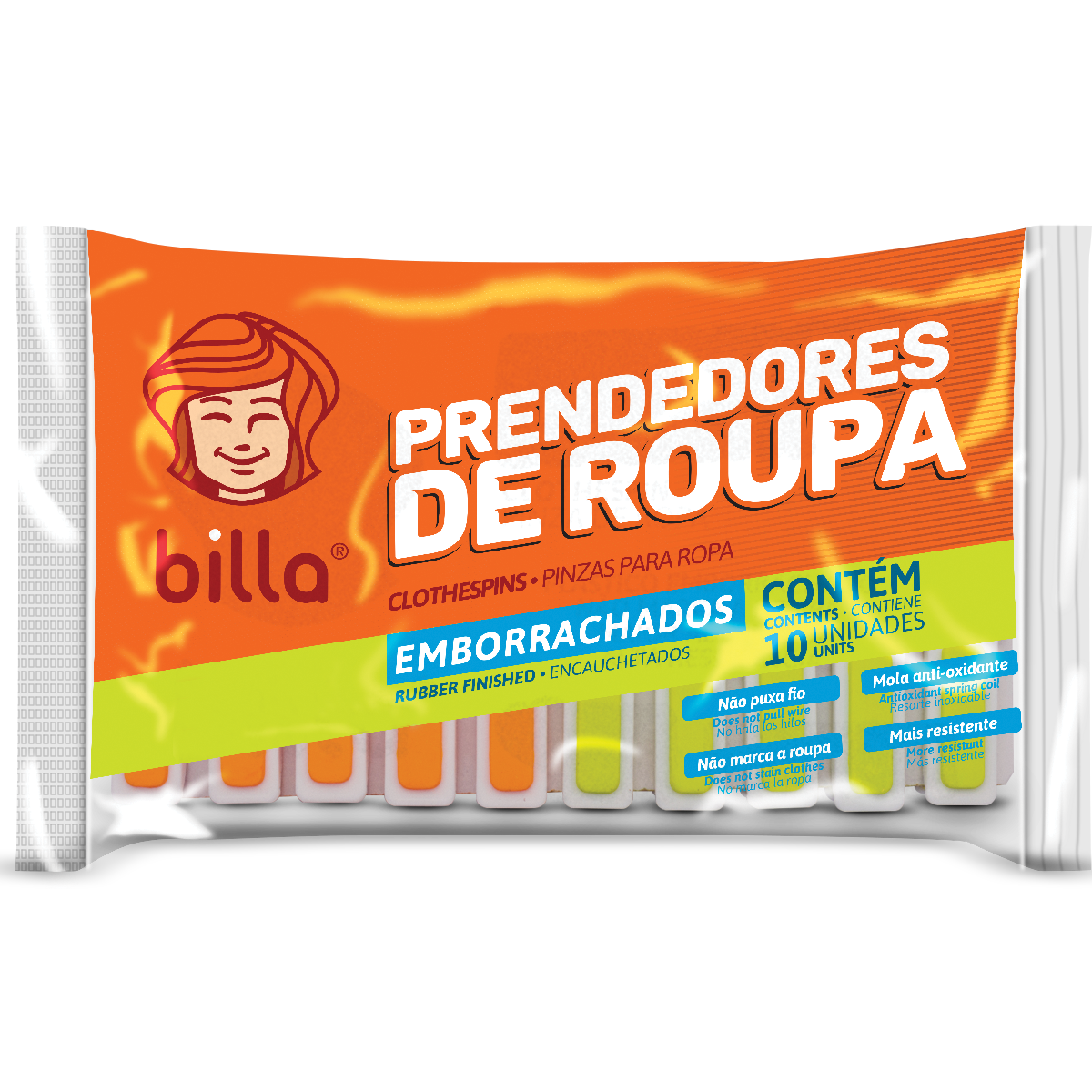 PRENDEDOR DE ROUPA EMBORRACHADO BILLA