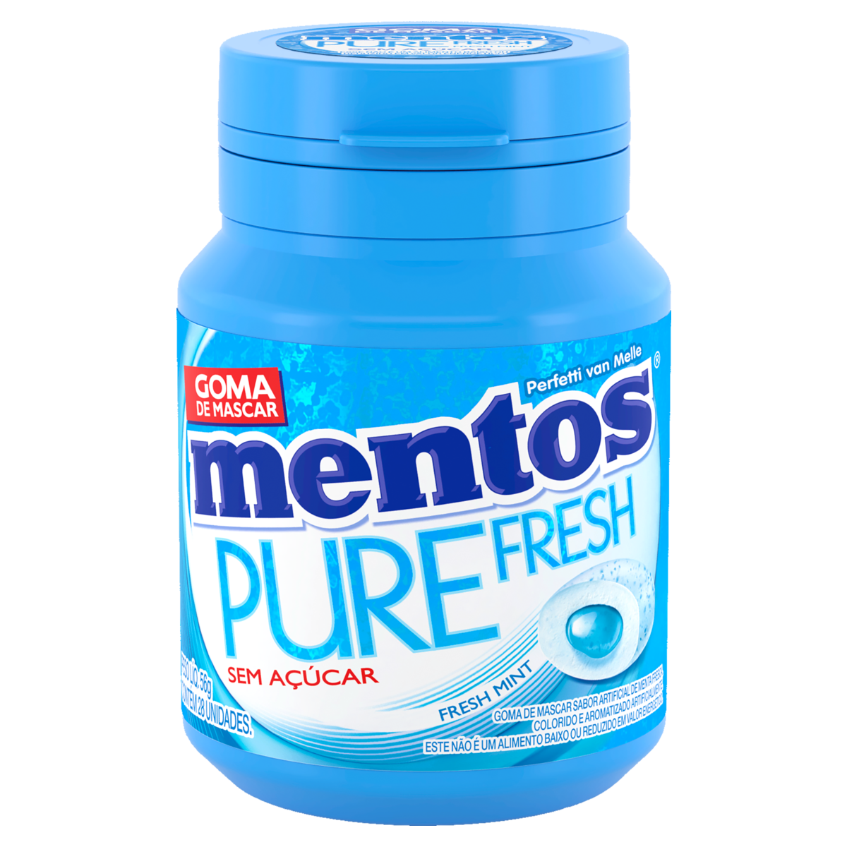 GOMA DE MASCAR GARRAFA FRESH MINT MENTOS 