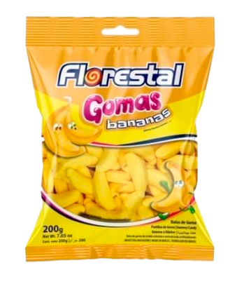 BALA DE GOMA BANANAS FLORESTAL 