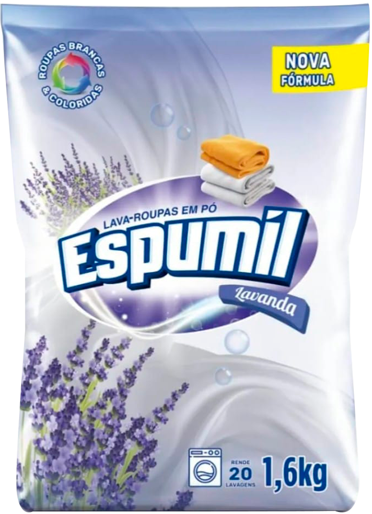 LAVA ROUPAS PÓ LAVANDA ESPUMIL