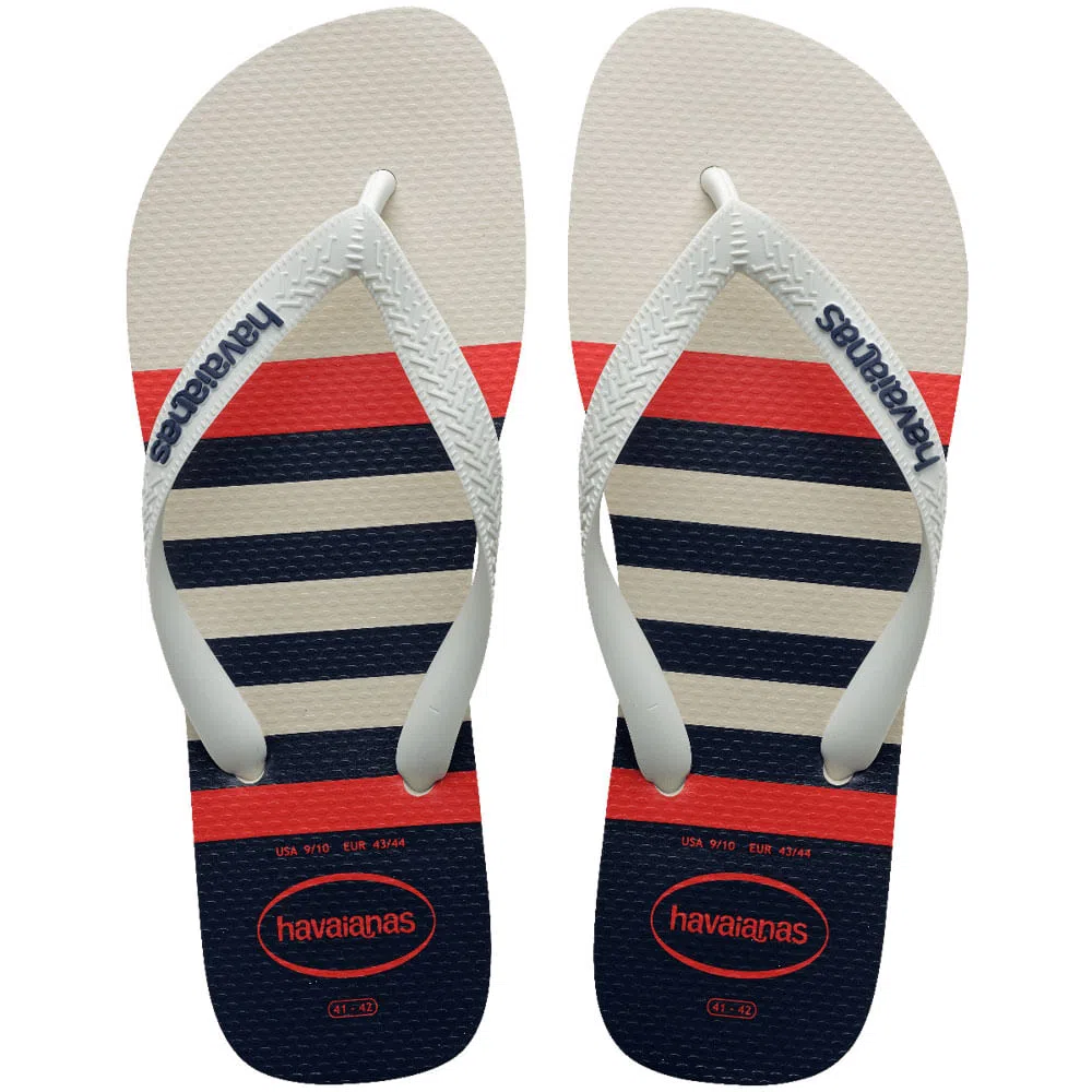 SANDÁLIA TOP NAUTICAL BRANCO BRANCO MARINHO 43/44 HAVAIANAS 