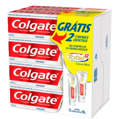 CREME DENTAL TOTAL12 CLEAN MINT LEVE 12 PAGUE 10 COLGATE