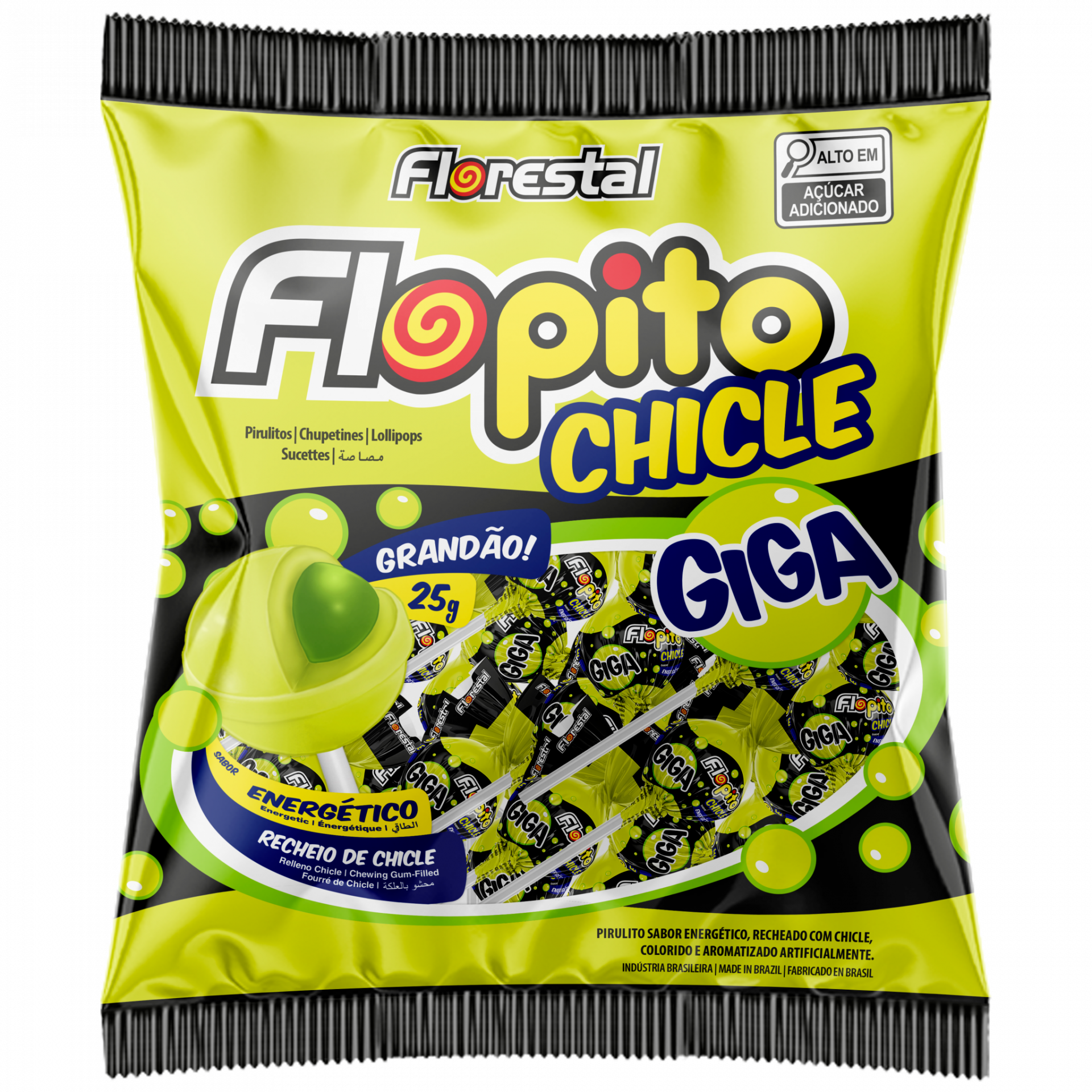 PIRULITO CHICLE GIGA ENERGETICO FLOPITO FLORESTAL