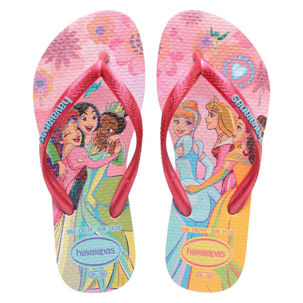 SANDÁLIA KIDS SLIM PRINCES ROSA GLOW 31/32 HAVAIANAS 