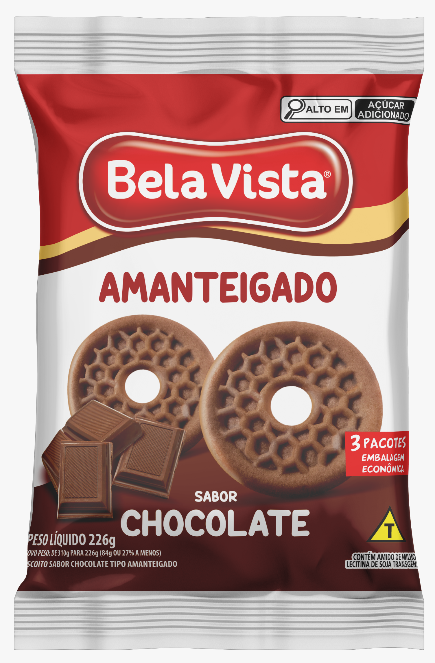 BISC.AMANTEIGADO CHOCOLATE  BELA VISTA