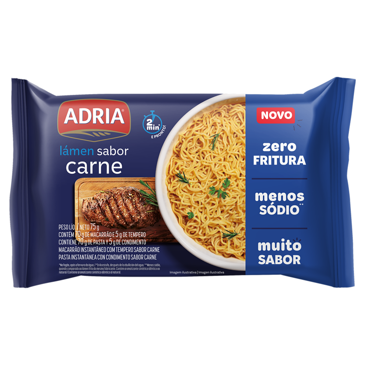 MACARRÃO INSTÂNTANEO CARNE ADRIA