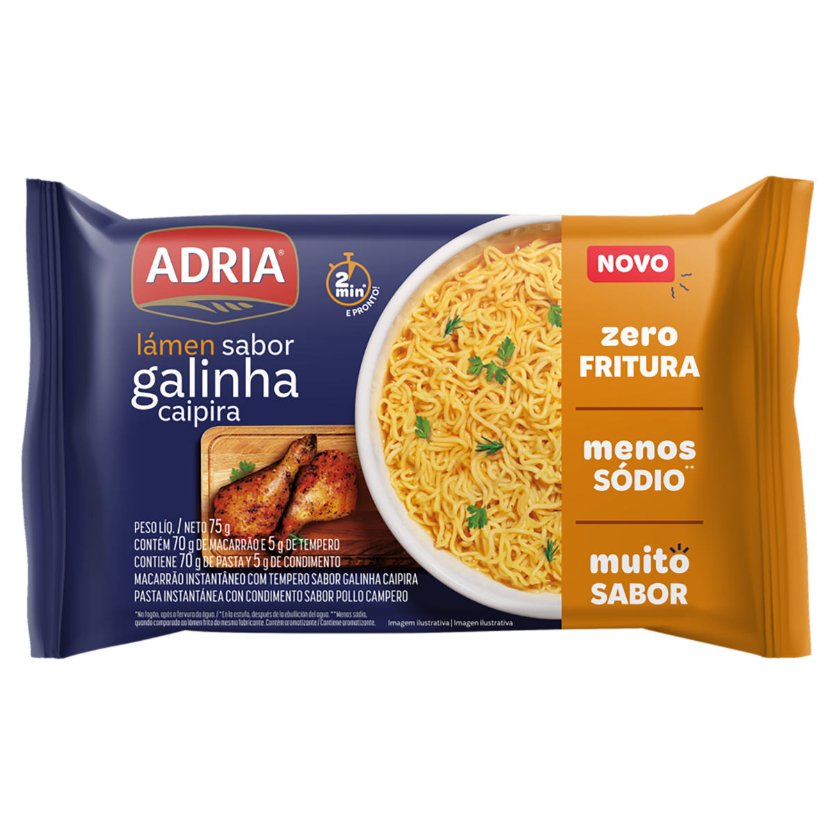 MACARRÃO INSTÂNTANEO GALINHA CAIPIRA ADRIA