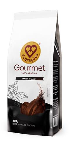 CAFÉ GOURMET DARK ROAST 3 CORAÇÕES 