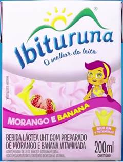 BEBIDA LÁCTEA MORANGO E BANANA IBITURUNA 