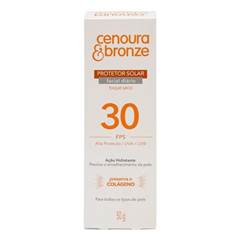 PROTETOR SOLAR FACIAL FPS 30 CENOURA&BRONZE