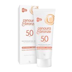 PROTETOR SOLAR FACIAL FPS 50 CENOURA&BRONZE