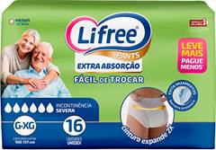 FRALDA GERIÁTRICA EXTRA ABSORÇÃO G/XG LIFREE