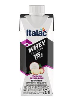 BEBIDA LÁCTEA WHEY 15GR ZERO LACTOSE COCO COM BATATA DOCE  ITALAC 