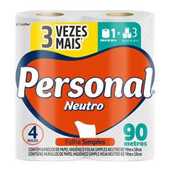 PAPEL HIGIÊNICO NEUTRO 90MT PERSONAL