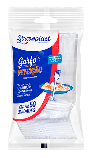 GARFO PLÁSTICO CRSITAL FORTE STRAWPLAST 