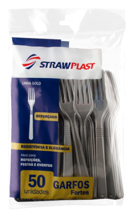 GARFO PLÁS CRSITAL FORTE STRAWPLAST 