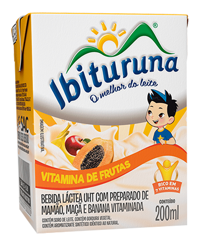 BEBIDA LÁCTEA VITAMINA DE FRUTAS IBITURUNA 