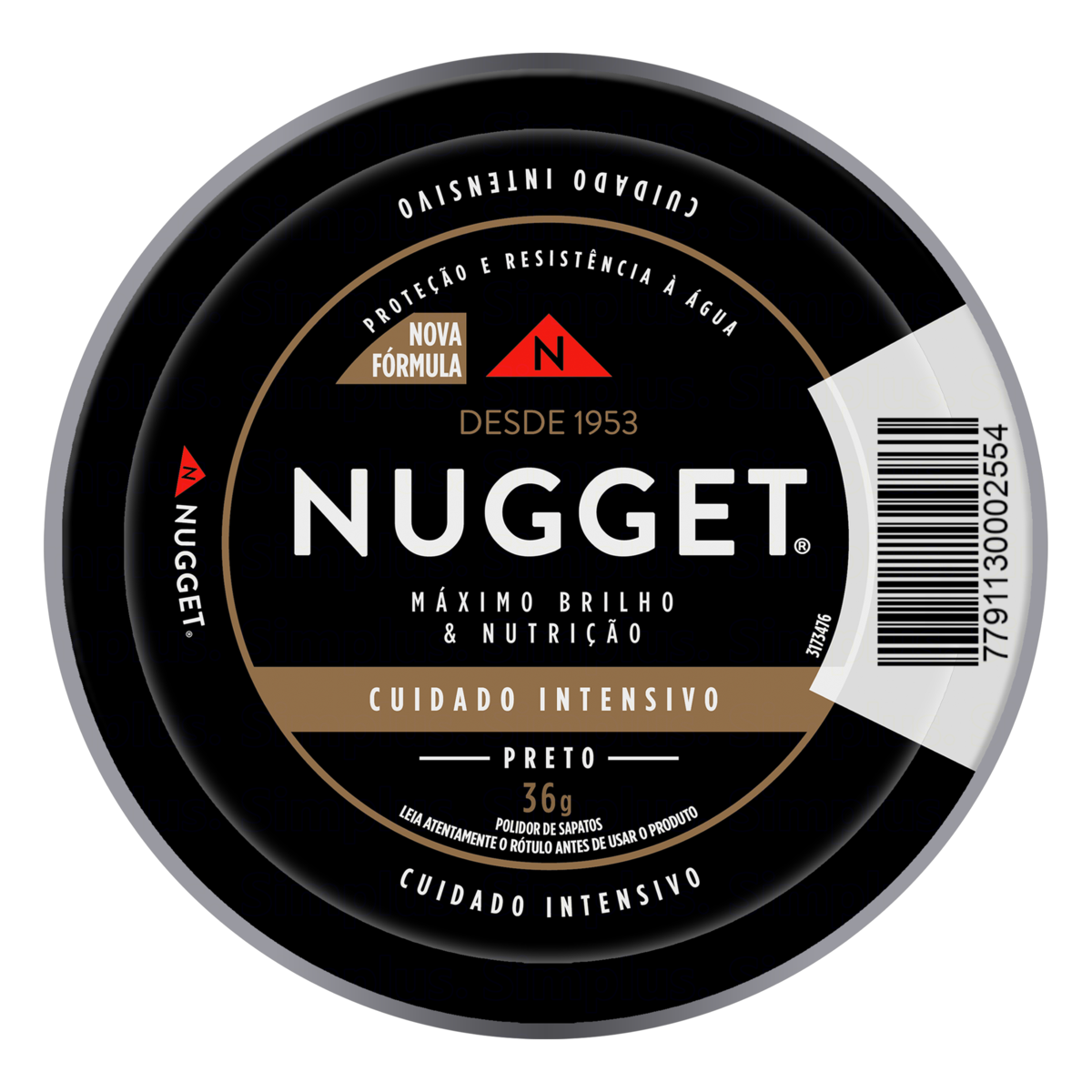 CERA PARA CALÇADO PASTA PRETO NUGGET 