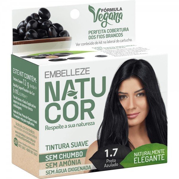 TINTURA PRETO AZULADO 1.7 NATUCOR