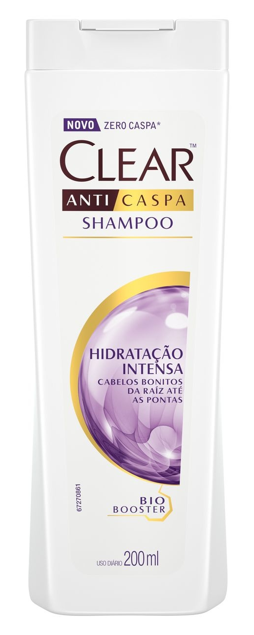 SHAMPOO ANTICASPA HIDRATAÇÃO INTENSA SEM SAL CLEAR 