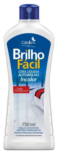 CERA LÍQUIDA INCOLOR BRILHO FÁCIL